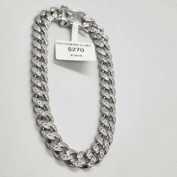 Brand NewSterling Silver 925 Cuban link styleBracelet